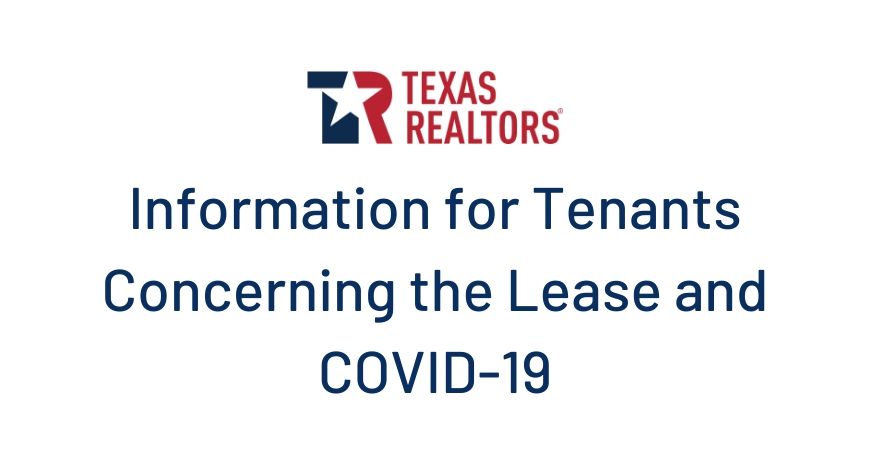 Information for Tenants Concerning the Lease and COVID-19